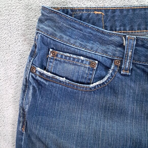 BKE Star 20 Jean Women 36x33.5, Tag 34x33.5 Bootcut Blue Denim Cotton Distressed - Picture 6 of 15